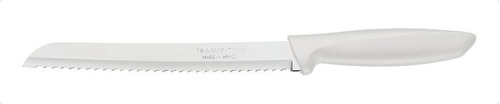 Faca Para Pão Tramontina Plenus Inox Off White 8'' Cor Branco