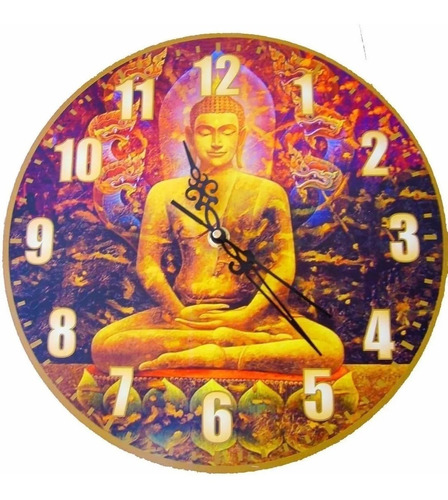 Reloj De Pared Madera Buda Zen Reiki Astrologia Ying Yang 4