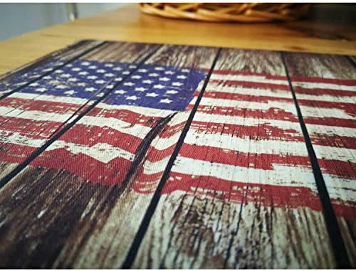 Bandera Retro De Ee. Uu. Sobre Fondo De Textura De Madera Vi