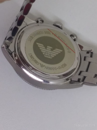 Relógio Emporio Armani Ar0586 Inox Masculino Fundo Branco 3d