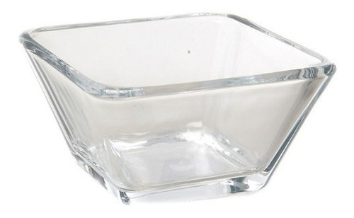 5 Plato Tazón Cuadrado Sopero Vidrio 14 Cm X 6.3 Cm Crisa