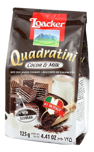 Loacker Quadratini Prima De Cacao Y Leche Galletas De La Obl