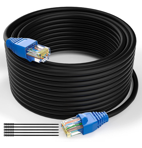 Cable Ethernet Para Exteriores Cat 6 De 100 Pies, Para Ex...