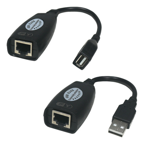 Extensor Adaptador Usb Via Cabo De Rede Rj45 Até 45 Metros 