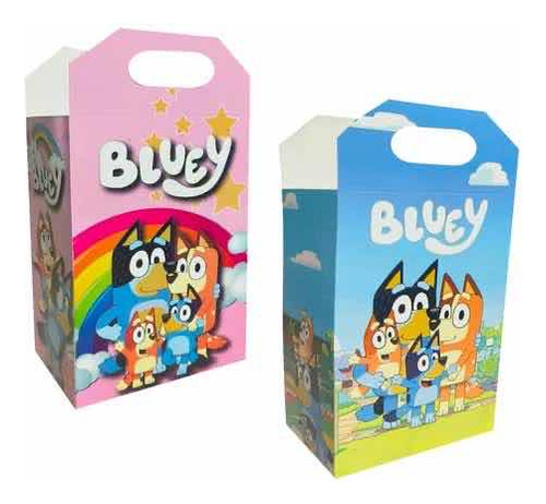 Bluey Bingo Cajas Dulceras Bolos Recuerdo 50 Pz Fiesta Kit