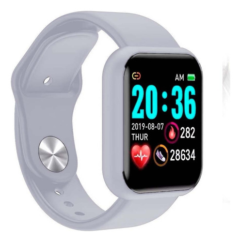 Reloj Inteligente Deportivo Y68 Smartwatch Bluetooth Caja Gris