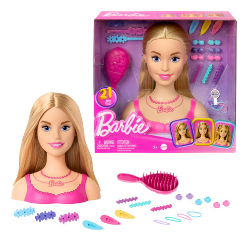Barbie Cabeza De Peinado Y 20 Accesorios Mattel
