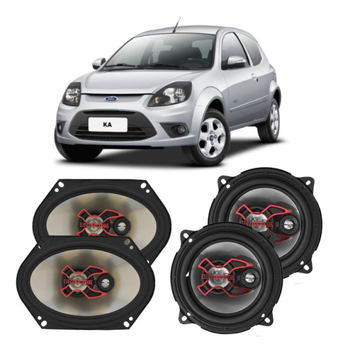 Falante Ford Ka 2008 A 2011 Bravox 200w Rms Automotivo Kit