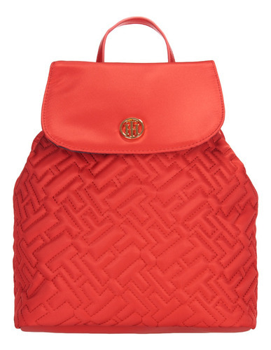 Mochila Tommy Hilfiger Para Mujer 69j8007 Color Rojo Diseño De La Tela Liso