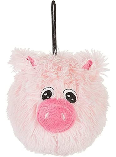 Pet Lou 4 Pulgadas Ez Squeaky Pig, Pequeño, Rosa