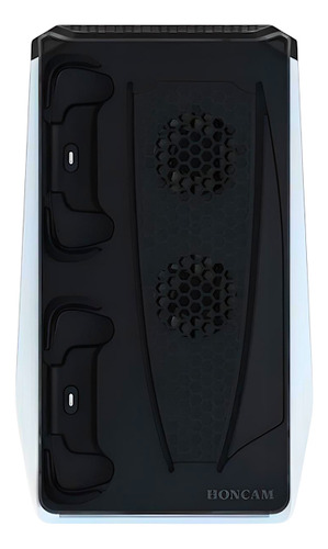 Suporte De Carregamento Duplo Multifuncional Com Cooler Ps5 Cor Branco