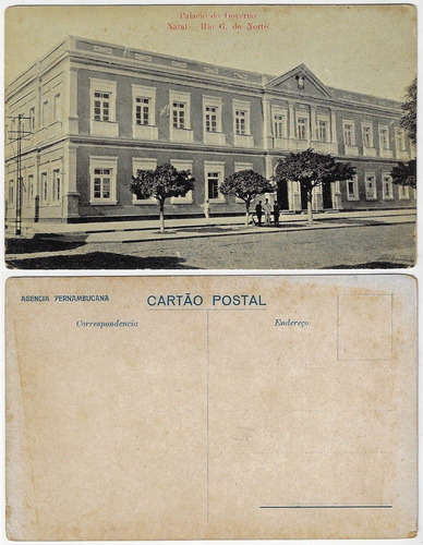 Rn ± 1920 Cartão Postal Foto Palácio Do Governo Em Natal