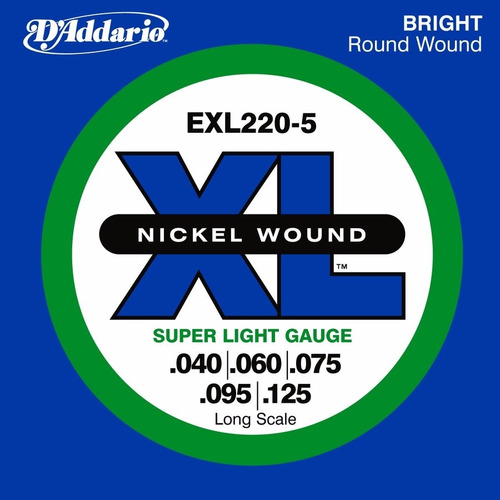 Encordado Bajo 5 Cuerdas D Addario Exl220-5 Musica Pilar