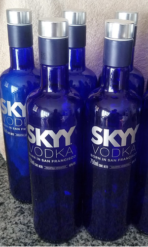 Botellas Vacias De Vodka Sky De 750 X Lote