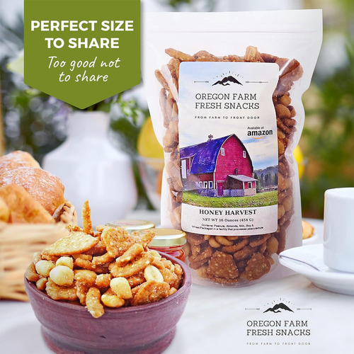 Oregon Farm Fresh Snacks Mezcla De Nueces Y Galletas Tostada