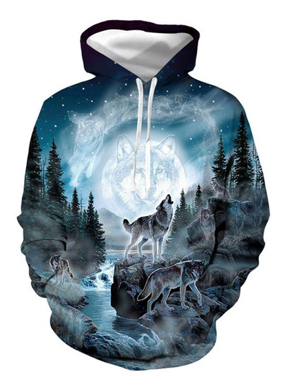 sudadera de lobo 3d