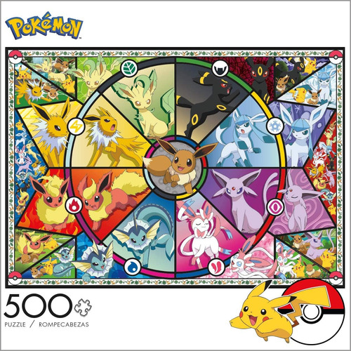 Buffalo Games - Pokémon - Vidrieras De Eevees - Rompecabezas
