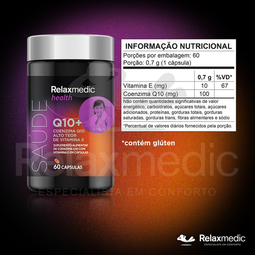 Coenzima Q10+ Com Vitamina E Relaxmedic