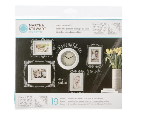 Martha Stewart Crafts Hoja Pizarron Plantilla (9 7.5-inch)