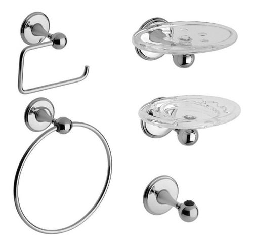 Accesorios De Baño Kit Set Juego Fv Mikka 5 Piezas 0179.05