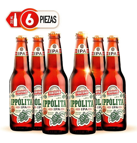 Six Pack Cerveza Artesanal Fortuna Ippolita 355 C/u