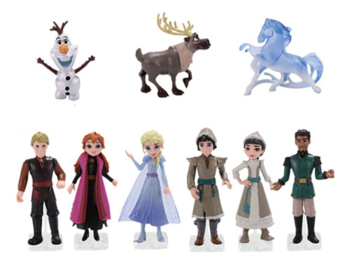 Juego De 9 Unidades/juego Frozen Princess Elsa Anna Olaf Acc