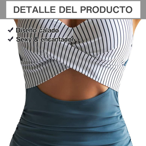 Traje De Baño Para Mujer Completo Bañador Sin Manga Con