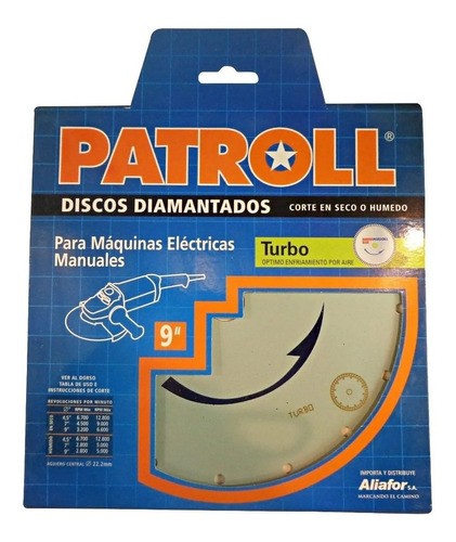 Disco Corte Diamantado Turbo 9 Patroll 230 Mm