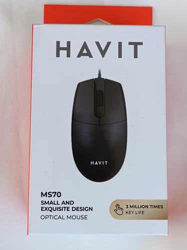 Mouse Óptico Havit Ms70 Tipo Usb De Tres Teclas