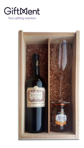 Caja De Vinos Madera Rutini  Regalos - Cumpleaños