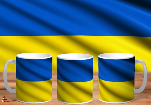 Taza De Ceramica Bandera Ucrania Ukraine Hd Art