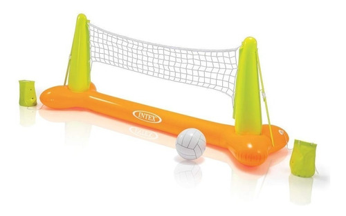 Set Volleyball Volibol Con Pelota Y Red Para Albercas Intex