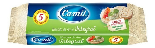 Biscoito De Arroz Integral Unidose Camil  - 90g