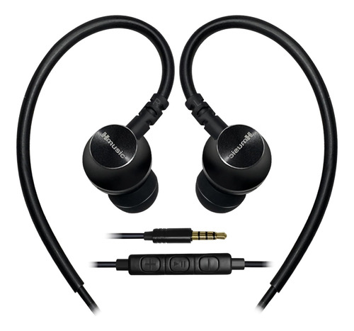 Hmusic Auriculares Deportivos Con Cable Con Microfono, 0.138