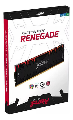 Memória Gamer Fury Renegade 16gb Ddr4 Cl16 dimm Kingston