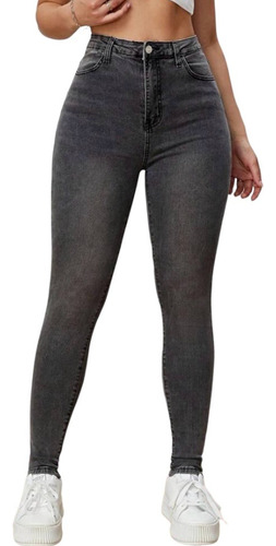 Jeans Pantalon De Mujer Levanta Pompas Ajustados Tiro Alto 