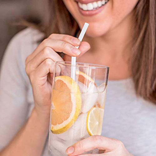 200 Count 100% Plant-based Wrapped Compostable Straws ...