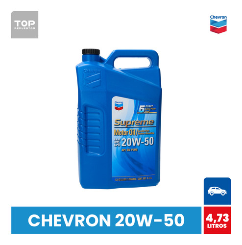 Aceite Chevron Supreme Mo 20w50 4,73 Lts