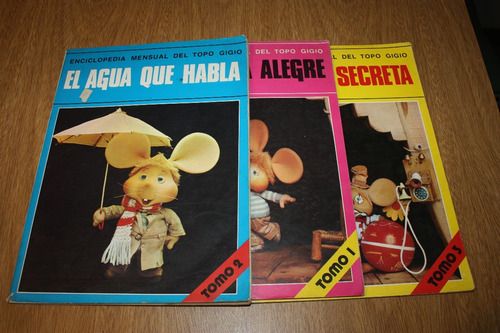 Lote Enciclopedia Topo Gigio Tomos 1-2-3 - 1977