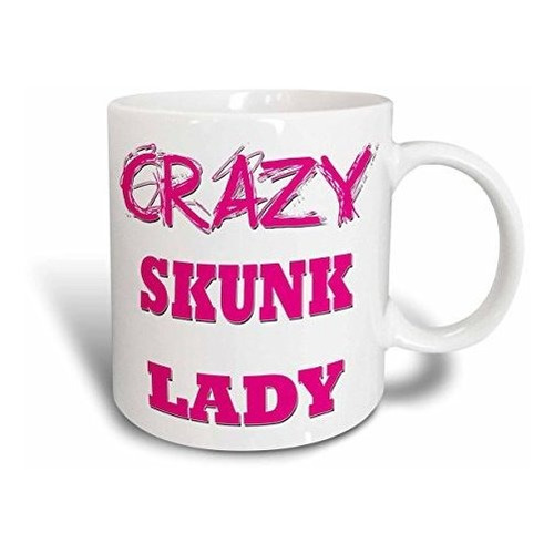 Mug_175288_1 Taza De Cerámica Crazy Skunk Lady, 11 Onz...