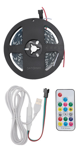 Tira De Luces Led Con Control Remoto Rgb, 5 V, Usb, Rgb, 3 P