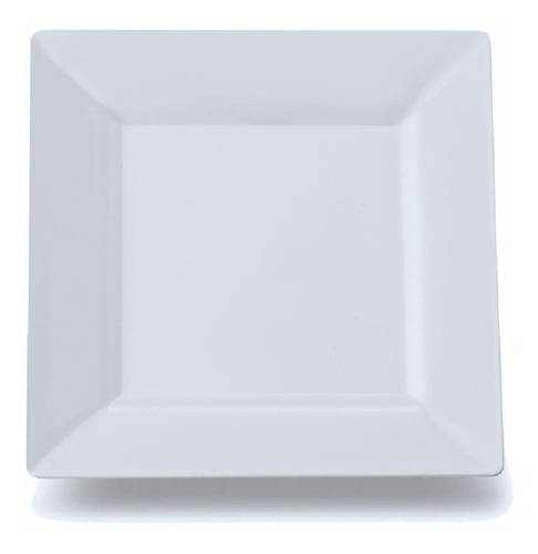 Plato Postre 20cm Oxford Porcelana Cuadrado Nara Blanco