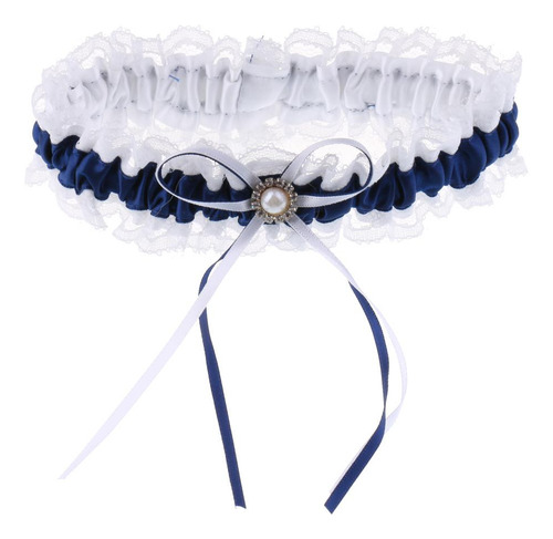 5 Navy Blue Satin Ribbon Hair Accessory For Wedding 5 Pcs
