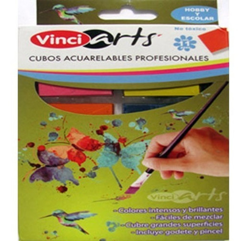 Crayon Vinci Arts Cubo Acuarelable 10 Profesional