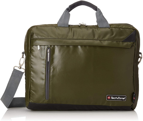 Maletín Impermeable Techzone Porta Laptop 15.6 Color Verde musgo