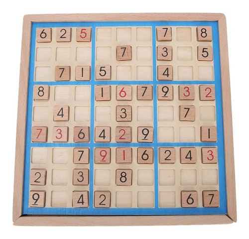 Tablero De Madera Sudoku Con Cajón Bloque De Madera Digit...