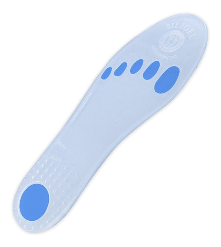Palmilha De Silicone Siligel Com Ponto Azul Especial Rf 6003