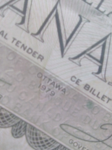 Billete 20 Dólares Canadiense De 1979 (Usado)