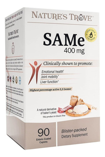 Sam-e 400 Mg Estado Animo Positivo Y Articulaciones 90 Cap