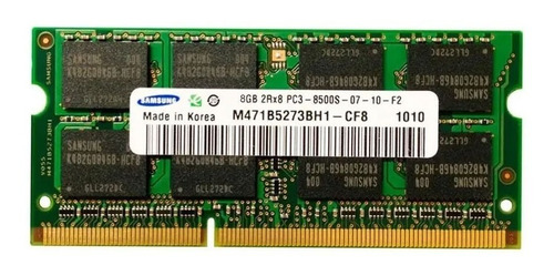 Memoria Ram Samsung Ddr3 8gb Pc3-8500 1066mhz Sodimm Laptop